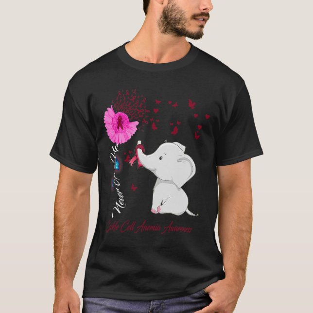Elephant Sickle Cell Anemia Awareness T Shirt (Framsida)