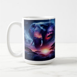 Elephant Silhouette i Sunset Kaffemugg