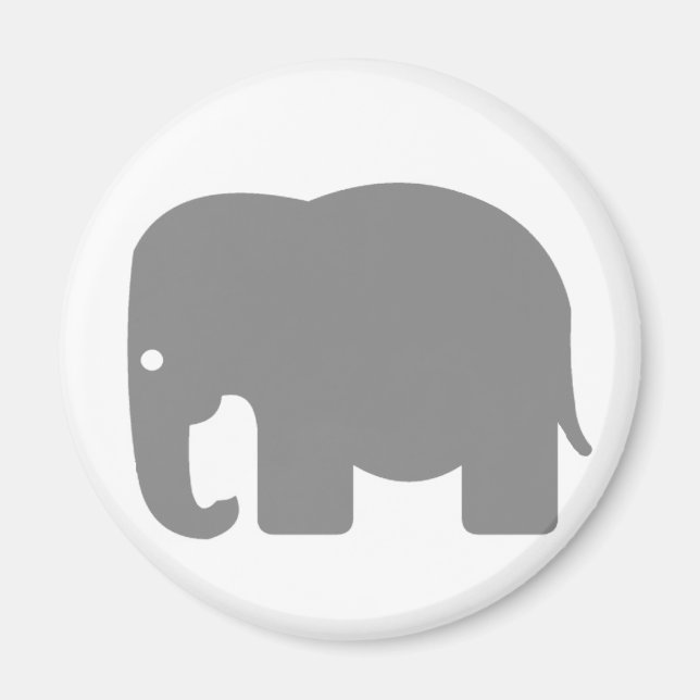 Elephant Silhouette Magnet (Framsidan)