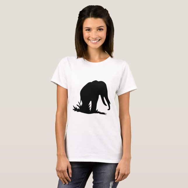 Elephant Silhouette Tee Shirt (Hel framsida)