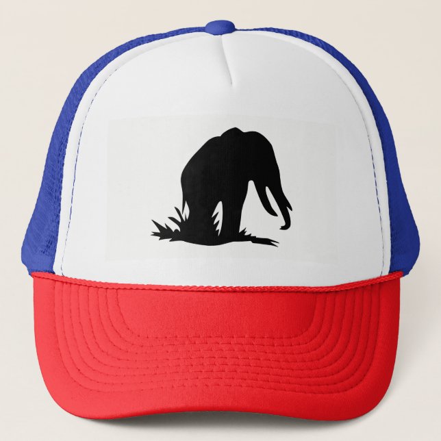 Elephant Silhouette Truckerkeps (Framsida)