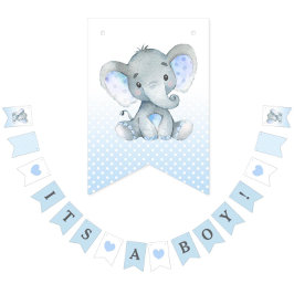 Elephant sin Flaggor Banner Blue