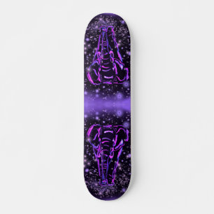 Elephant Skateboard Lila Rosa Starry Night
