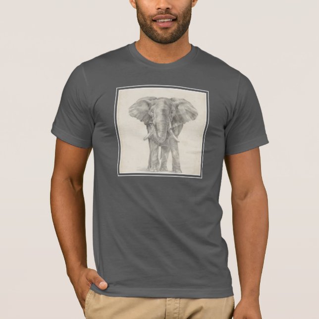 Elephant Sketch T Shirt (Framsida)