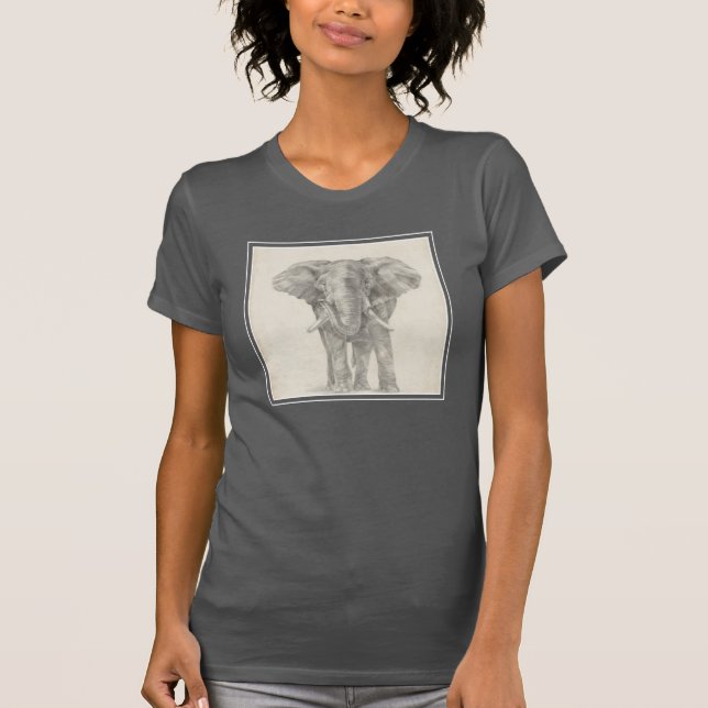 Elephant Sketch T Shirt (Framsida)