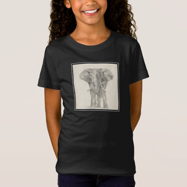 Elephant Sketch T Shirt (Framsida)