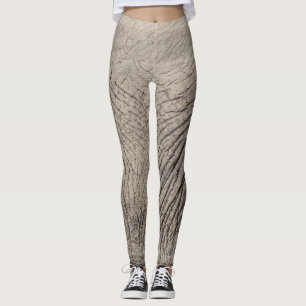 Elephant Skin Print Grått Leggings & Yoga Byxor