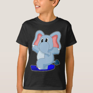 Elephant Snowboard Winter sport T Shirt
