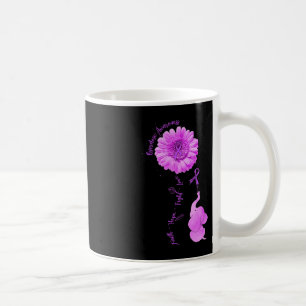 Elephant Solros Faith Hope Fight Kärlek överdoseri Kaffemugg