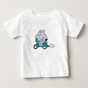 Elephant som Biker med Scooter T Shirt