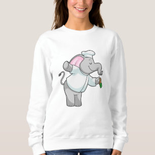 Elephant som Chef med Salt shaker T Shirt