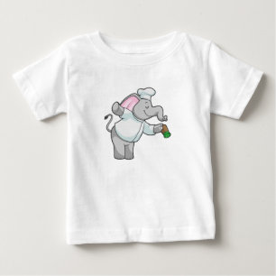 Elephant som Chef med Salt shaker T Shirt