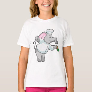 Elephant som Chef med Salt shaker T Shirt