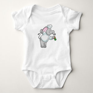 Elephant som Chef med Salt shaker T Shirt