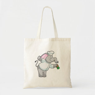 Elephant som Chef med Salt shaker Tygkasse