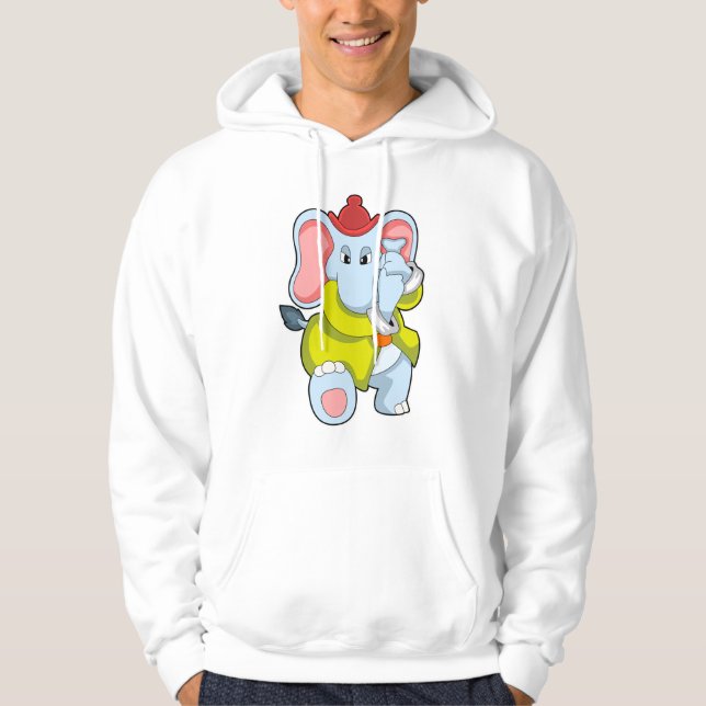 Elephant som Firefighter med Proboscis Hoodie (Framsida)