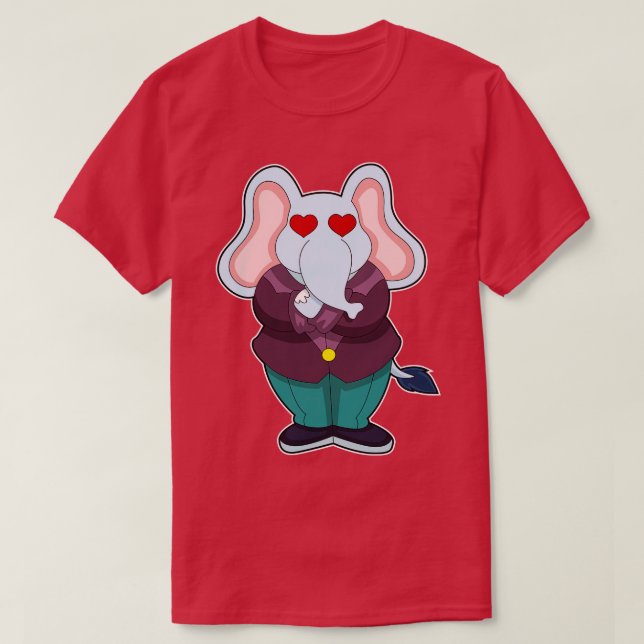 Elephant som Groom med Kostym T Shirt (Design framsida)
