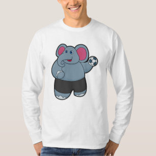 Elephant som handbollsspelare med Handball boll T Shirt