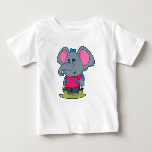 Elephant som Hiker med ryggsäck T Shirt