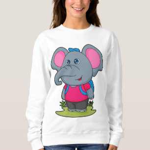 Elephant som Hiker med ryggsäck T Shirt