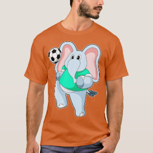 Elephant som spelare med fotbollsspelare t shirt