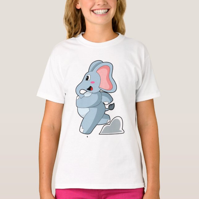Elephant som Springer T Shirt (Framsida)