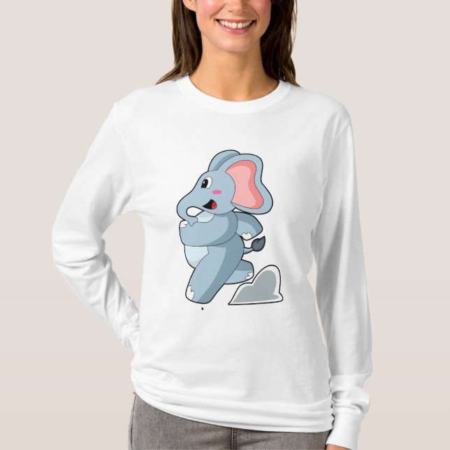 Elephant som Springer T Shirt (Framsida)