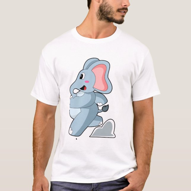 Elephant som Springer T Shirt (Framsida)