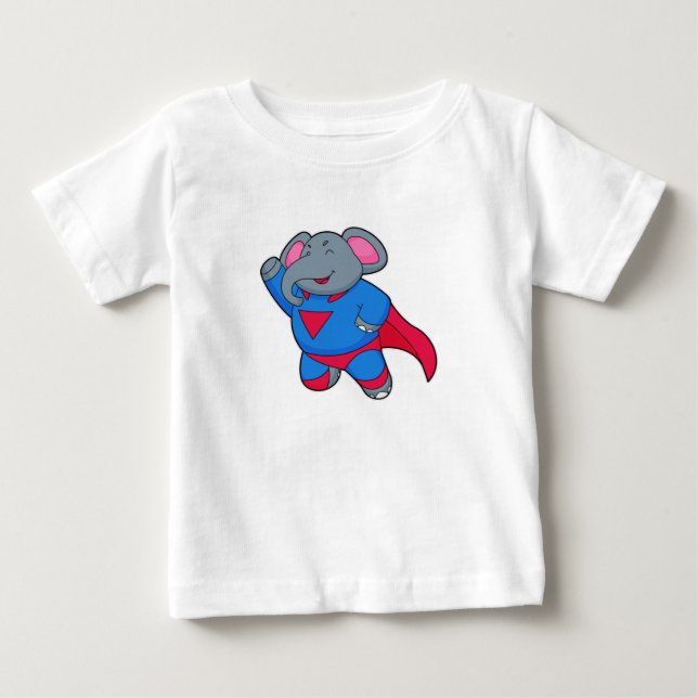 Elephant som Superhjälte T Shirt (Framsida)