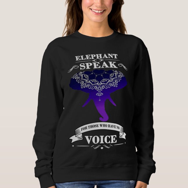 Elephant speak for those who don't have voice t shirt (Framsida)