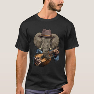 Elephant Spela Acoustic Guitar Player Wildlife E T Shirt