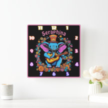 Elephant spelar gitarr i blomman fält