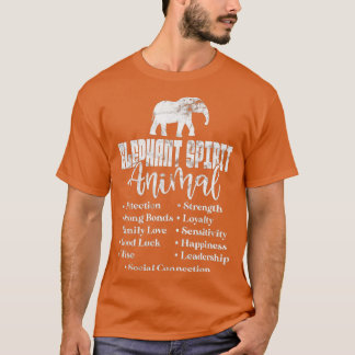 Elephant Spirit Animal Elephants Älskare Distress T Shirt
