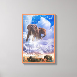 ELEPHANT SPIRITS OF Mount Kilimanjaro Canvastryck