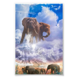 ELEPHANT SPIRITS OF Mount Kilimanjaro Fototryck