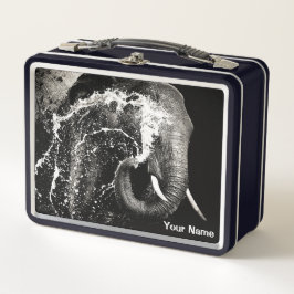 Elephant Stänk Lunch Box - Anpassningsbar Tin