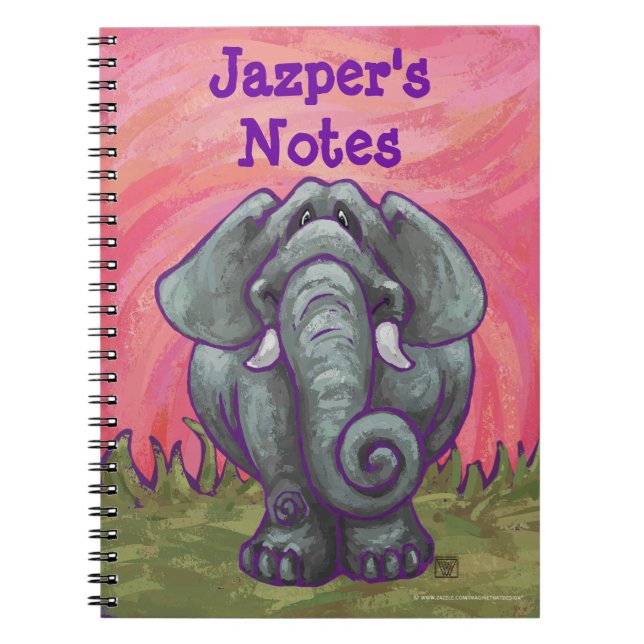 Elephant Stationery Anteckningsbok Med Spiral (Framsidan)