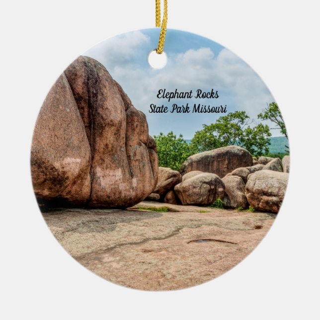 Elephant Sten State Park Circle Ornament (Framsidan)