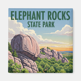 Elephant Sten State Park Missouri Travel Magnet