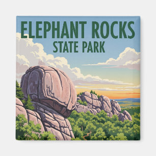 Elephant Sten State Park Missouri Travel Magnet
