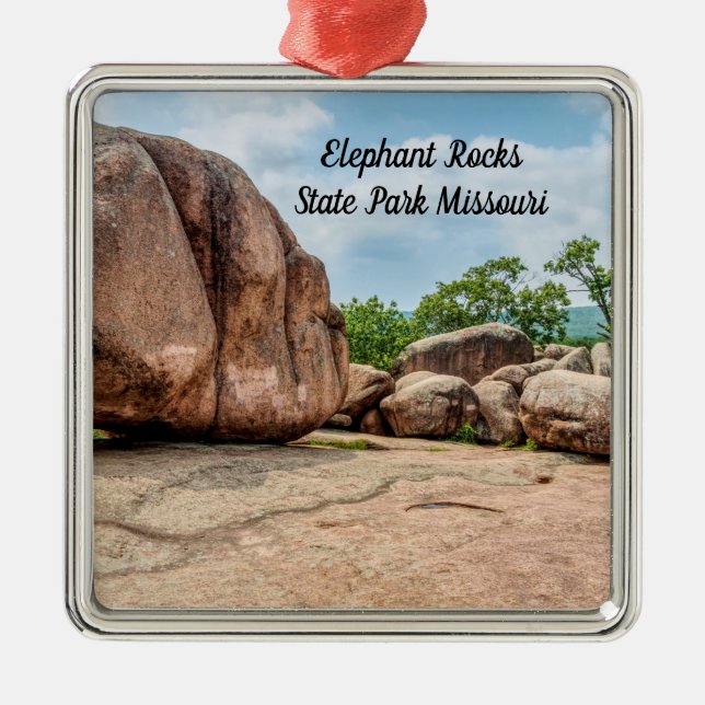 Elephant Sten State Park Premium Square Ornament (Framsidan)
