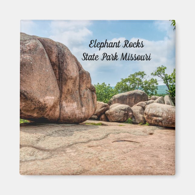 Elephant Sten State Park Square Magnet (Framsidan)