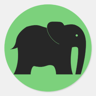 Elephant Sticker Runt Klistermärke