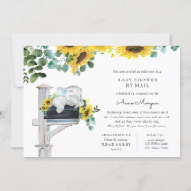 Elephant SunblommBaby Shower by Mail