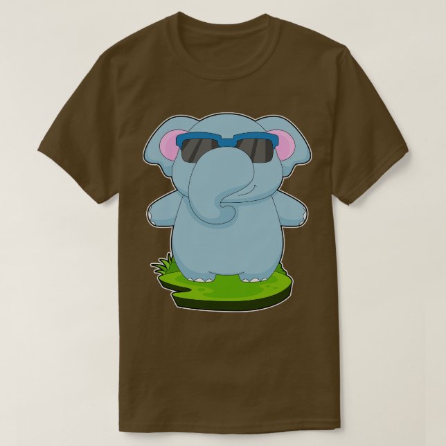 Elephant Sunglasses T Shirt (Design framsida)