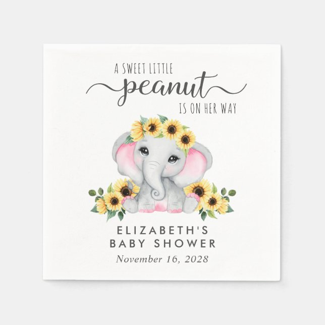Elephant Sunwers Flicka Shower Pappersservett (Framsidan)