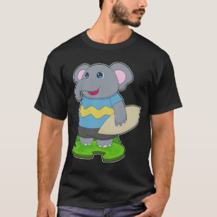 Elephant Surfer Surfboard T Shirt