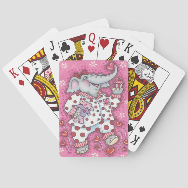 Elephant Swehoney ROSA BICYCLE PLAYING CARDS Spelkort (Baksidan)