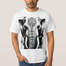 Elephant T-Shirt Collection Tattoo Stil-formgivnin