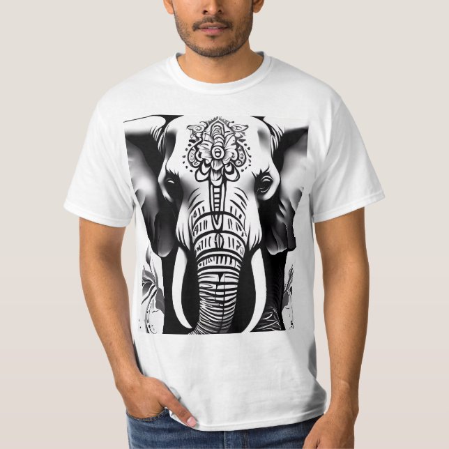 Elephant T-Shirt Collection Tattoo Stil-formgivnin (Framsida)